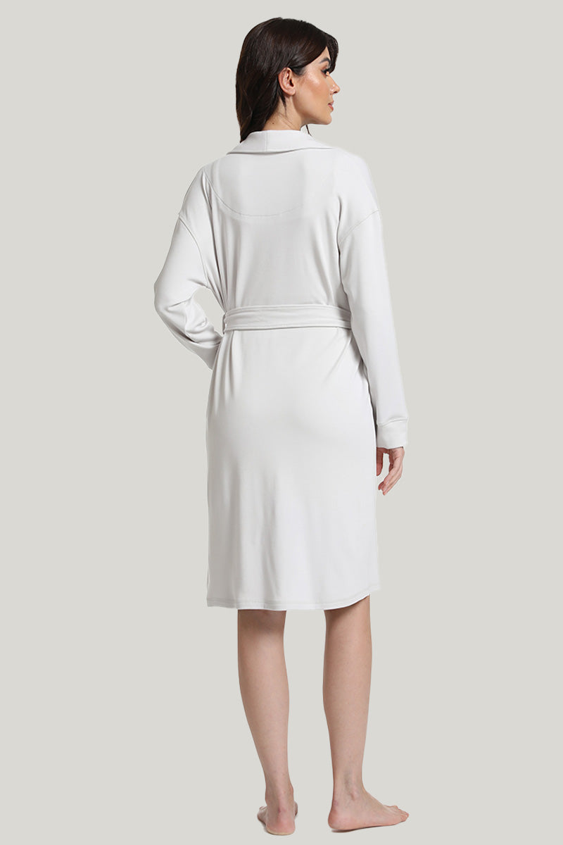 Elegant High-end Women’s Knit Bamboo Bathrobe-2311740025