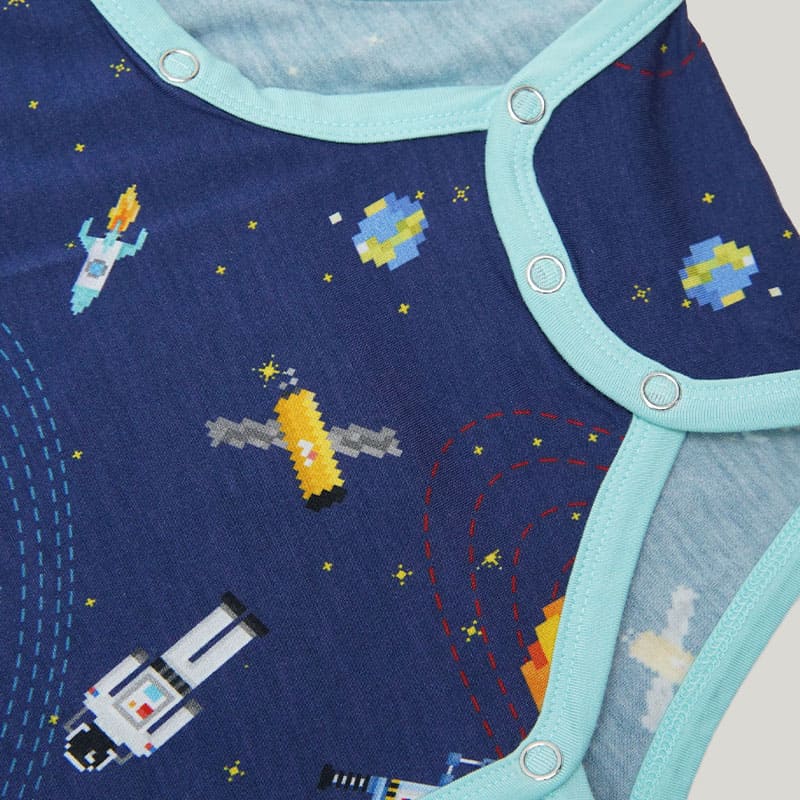 Soft Bamboo Fiber Baby Side Opening Onesie, Skin-Friendly And Comfortable Long-Sleeved Highly Elastic Newborn Bodysuit-2315580222