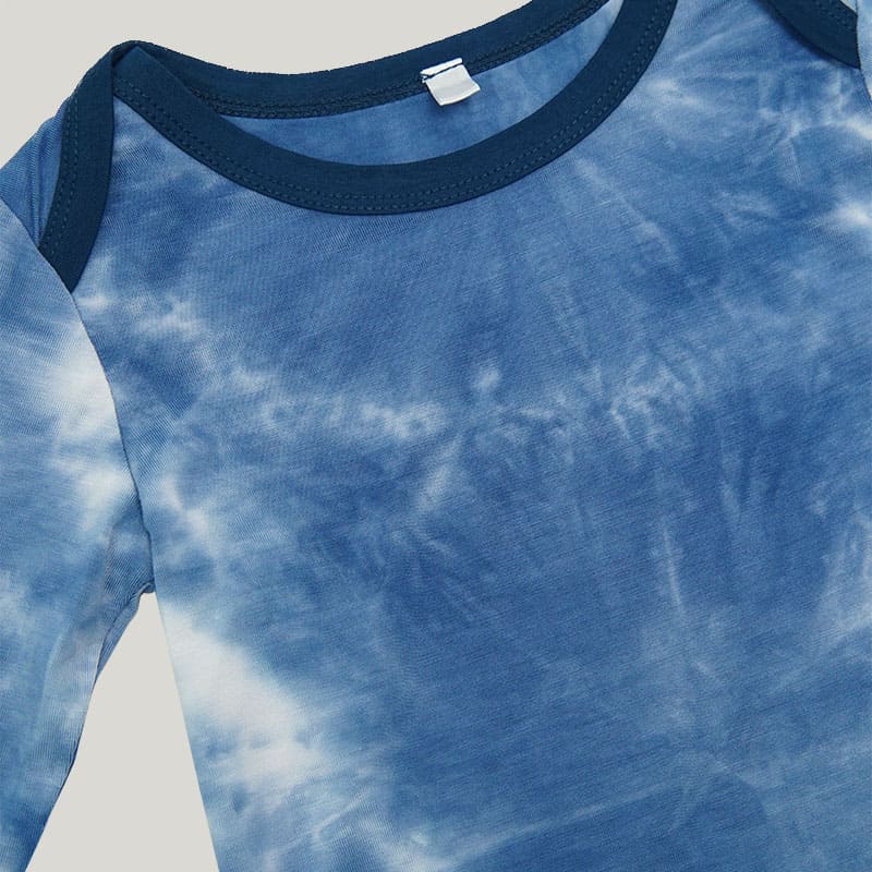 Bamboo Fiber Baby Long-Sleeved Onesie, Skin-Friendly And Comfortable Tie-Dyed Fabric Highly Elastic Romper-2315580201