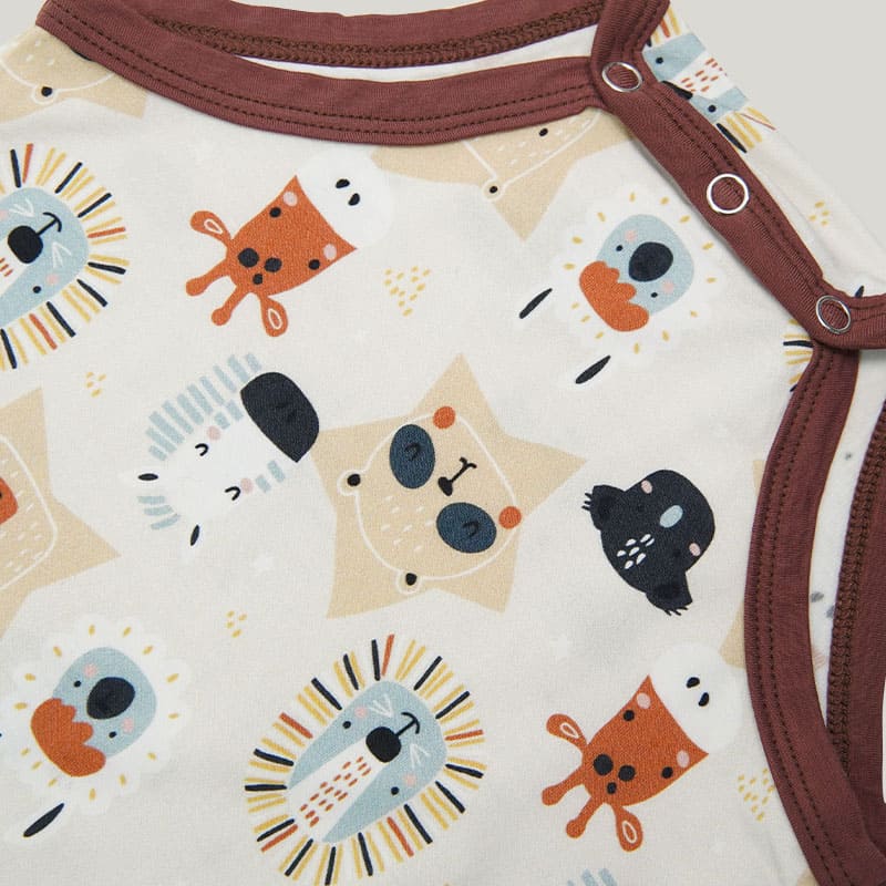 Bamboo Fiber Baby Short-Sleeved Onesie, Soft And Comfortable Loose Neckline Highly Elastic Romper-2315580204