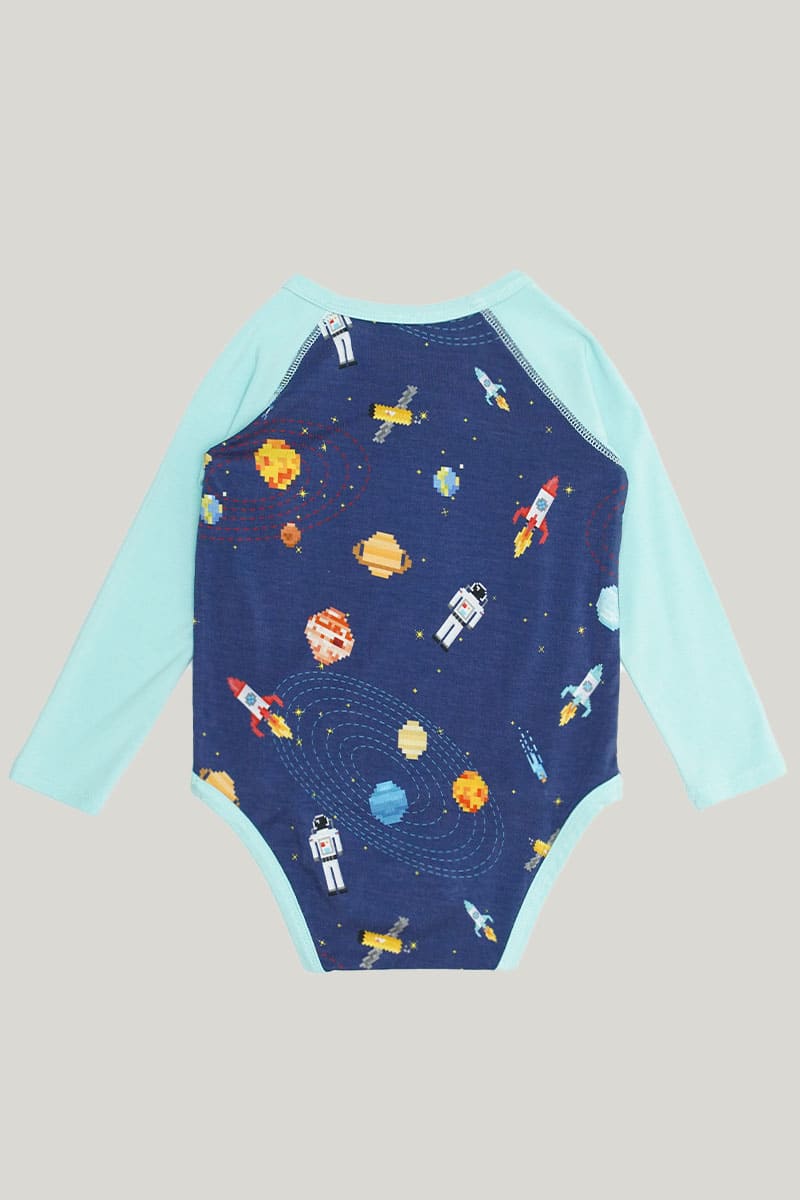 Soft Bamboo Fiber Baby Side Opening Onesie, Skin-Friendly And Comfortable Long-Sleeved Highly Elastic Newborn Bodysuit-2315580222