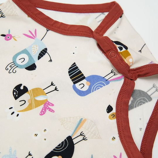 Skin-Friendly And Soft Bamboo Viscose Baby Long-Sleeved Highly Elastic Newborn Onesie-2311820278