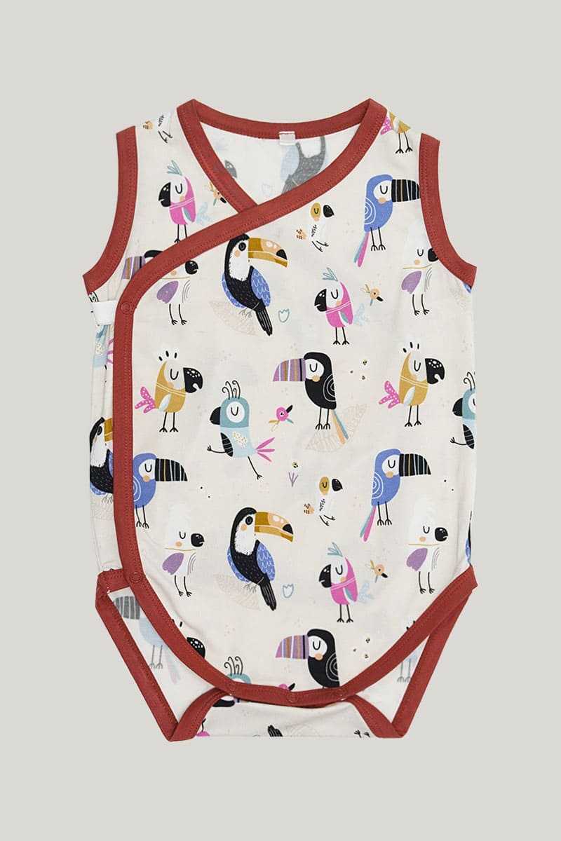 Bamboo Viscose Baby Short-Sleeved Onesie