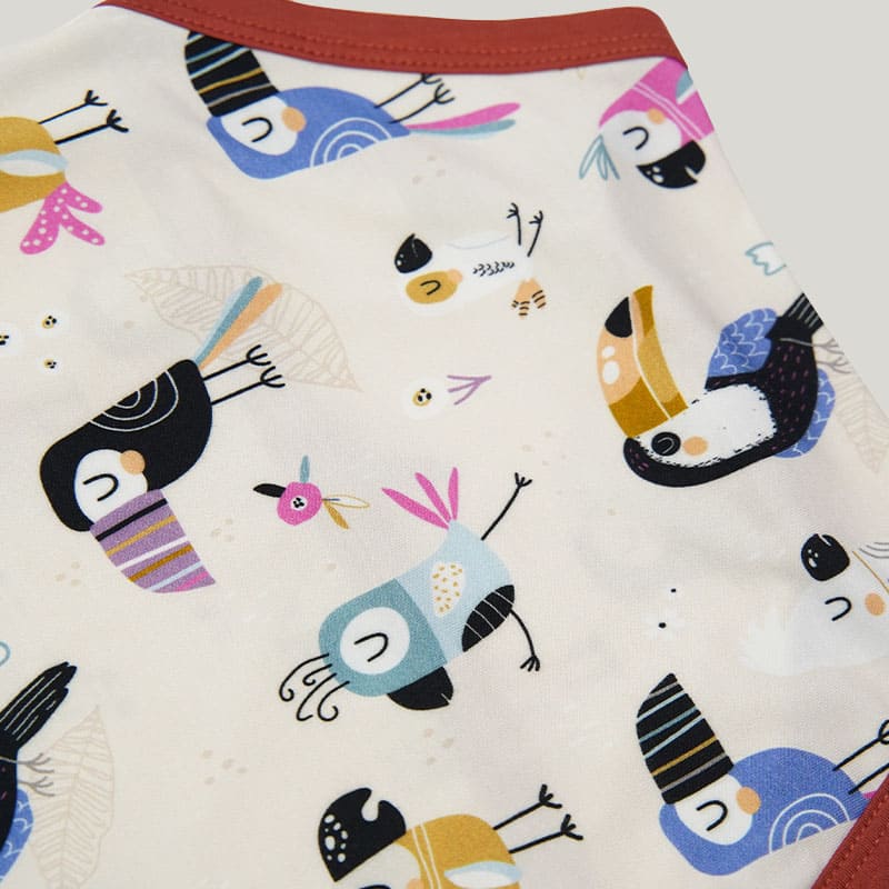 Skin-Friendly And Soft Bamboo Viscose Baby Short-Sleeved Romper Snap Button Highly Elastic Bodysuit On The Side-2311820279