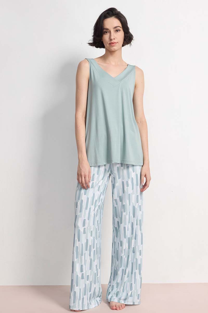 Relaxed V Neck Lounge Set For Men In Bulk,Custom Lyocell Nighty Supplier