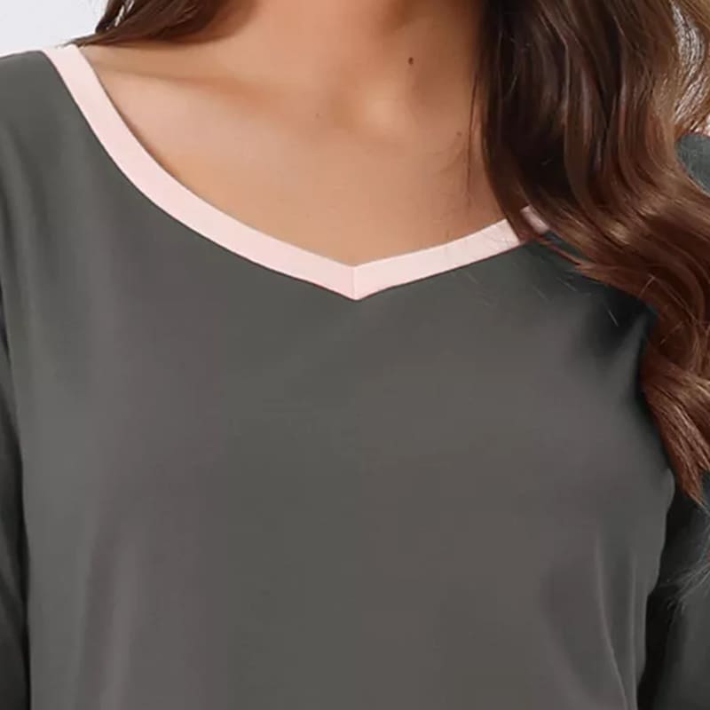 Soft And Skin-Friendly Women'S Long-Sleeved Nightgown