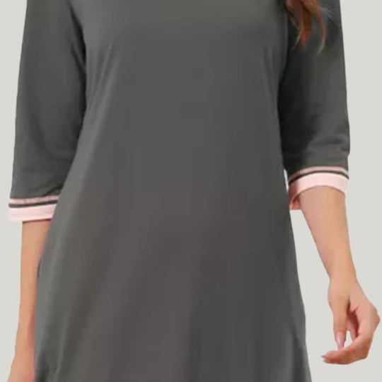 Soft And Skin-Friendly Women'S Long-Sleeved Nightgown