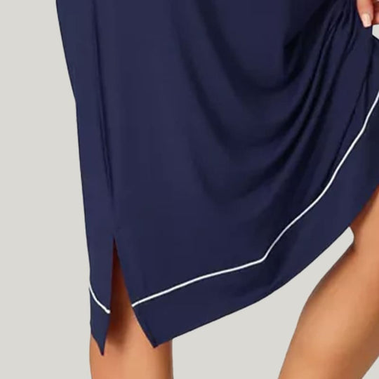 Soft And Comfortable Long-Sleeved Women'S Raglan Nightgown