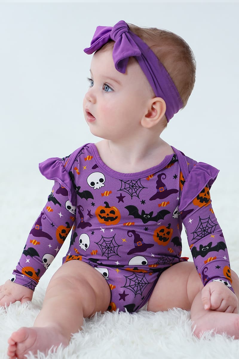 Bulk Bamboo Baby Bodysuit And Hairband Factory-2416520206