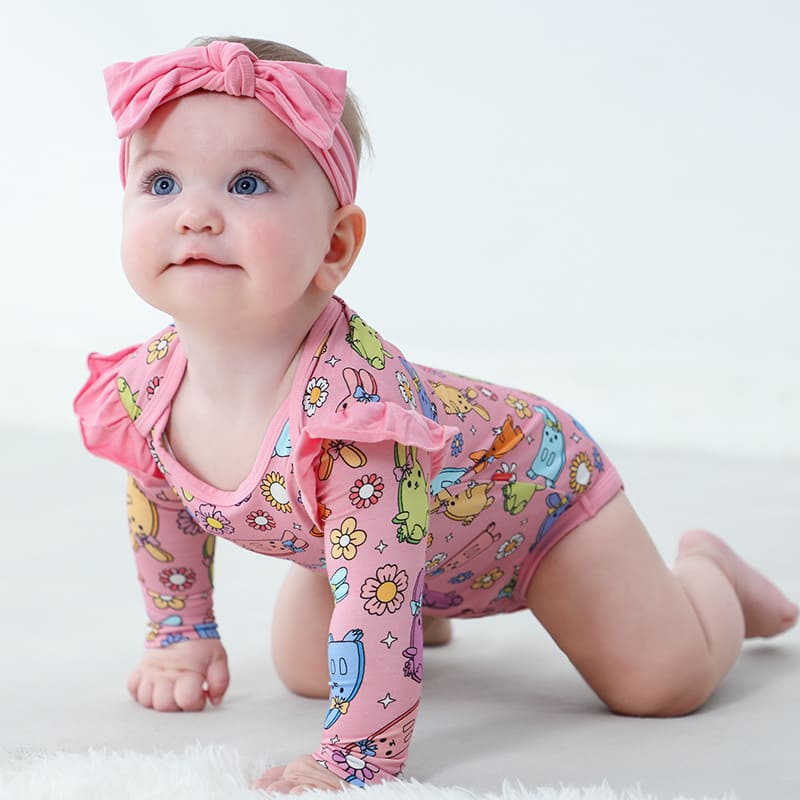 Bulk Bamboo Baby Bodysuit And Hairband Factory-2416520206