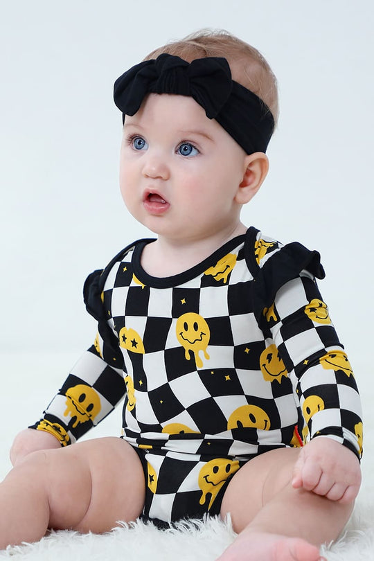 Customized Bulk Bamboo Baby Bodysuit And Hairband Factory-2416520206