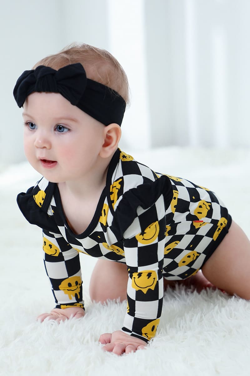 Customized Bulk Bamboo Baby Bodysuit And Hairband Factory-2416520206
