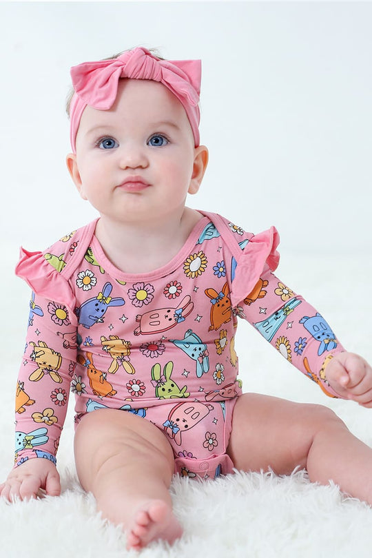 Bulk Bamboo Baby Bodysuit And Hairband Factory-2416520206