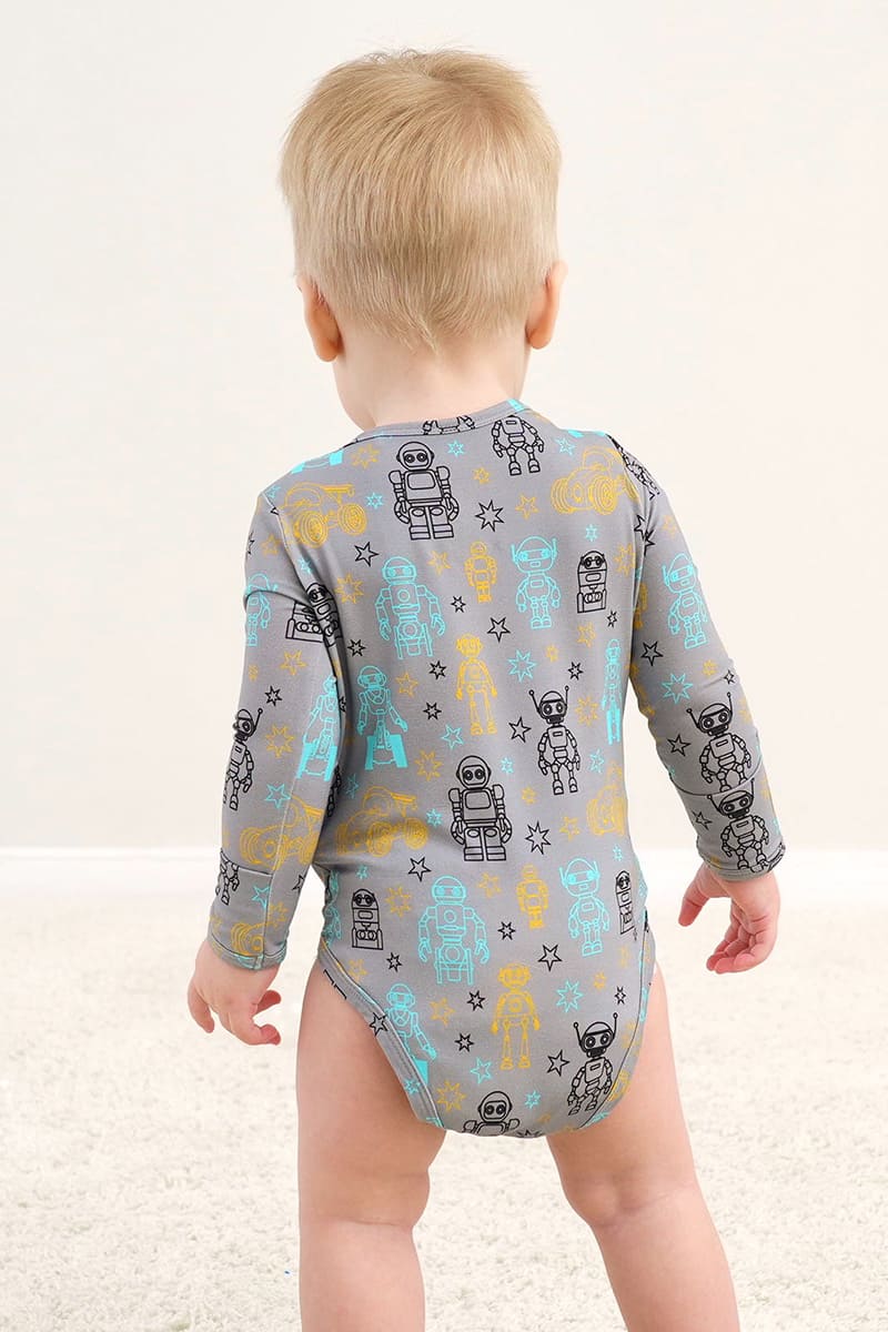 Customized Bulk Bamboo Baby Long-Sleeved Bodysuit Factory-2416520253