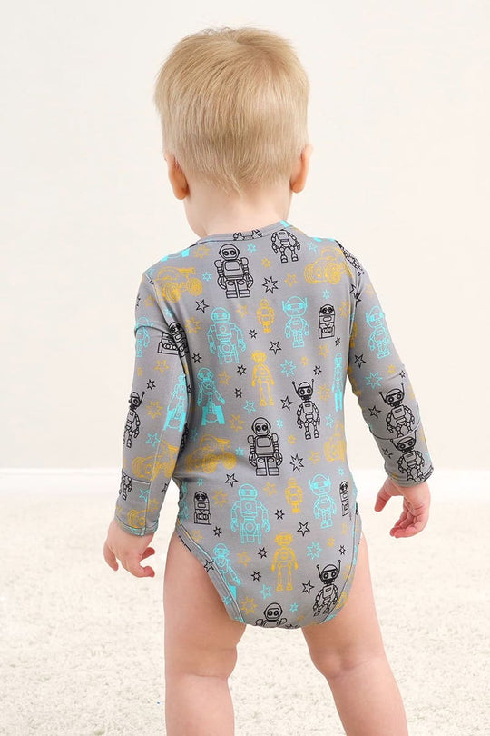 Customized Bulk Bamboo Baby Long-Sleeved Bodysuit Factory-2416520253
