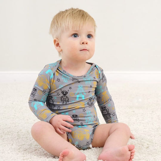 Customized Bulk Bamboo Baby Long-Sleeved Bodysuit Factory-2416520253