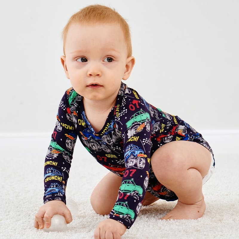 Customized Bulk Bamboo Baby Long-Sleeved Bodysuit Factory-2416520253