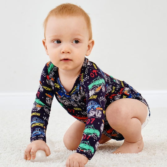 Customized Bulk Bamboo Baby Long-Sleeved Bodysuit Factory-2416520253