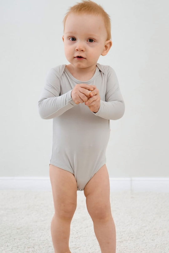Bulk Bamboo Solod Baby Long-Sleeved Bodysuit Factory-2416520253