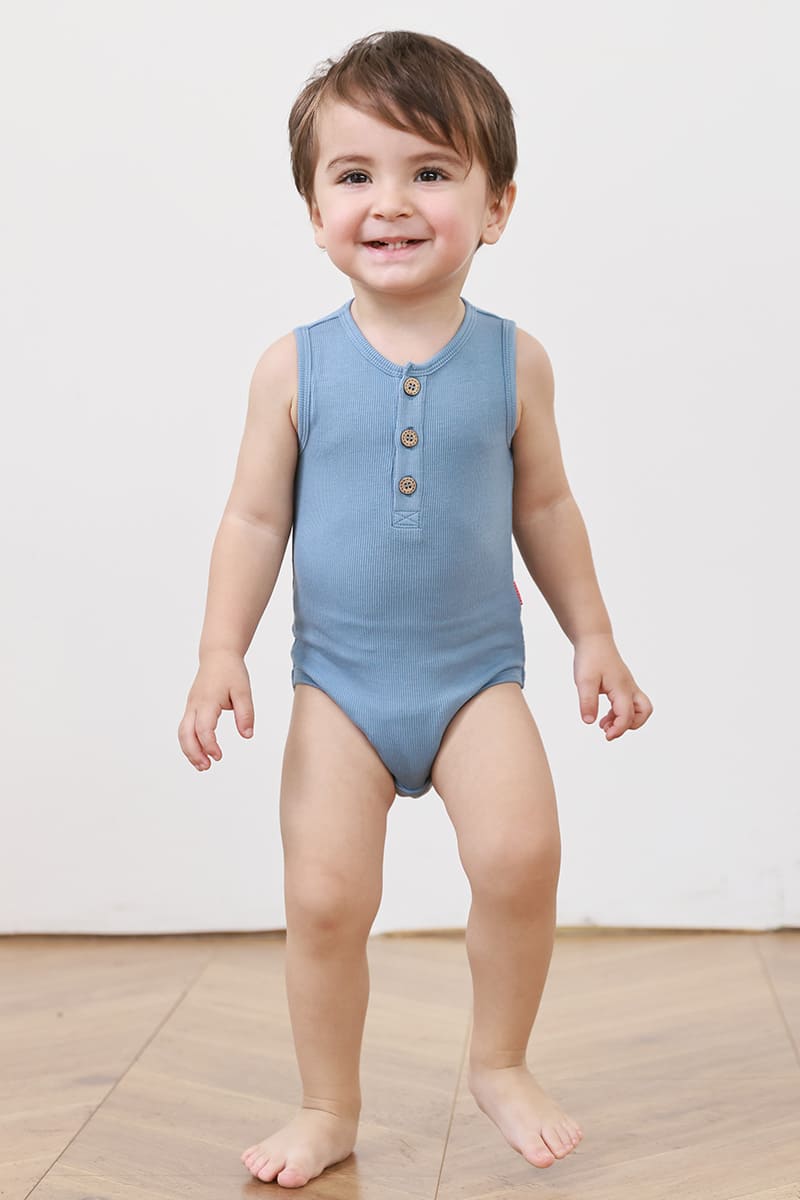 Bulk Bamboo Ribbed Baby Sleeveless Bodysuits Factory