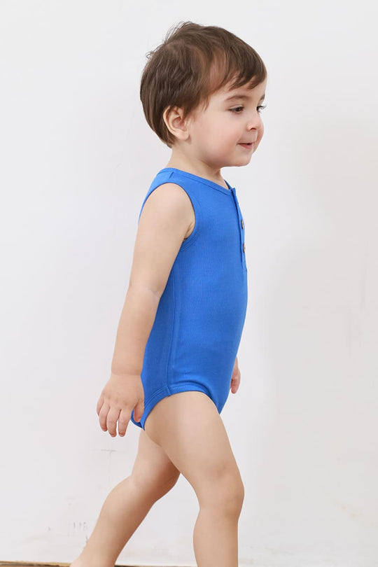 Customized Bulk Bamboo Ribbed Baby Sleeveless Bodysuits Factory-2416520352