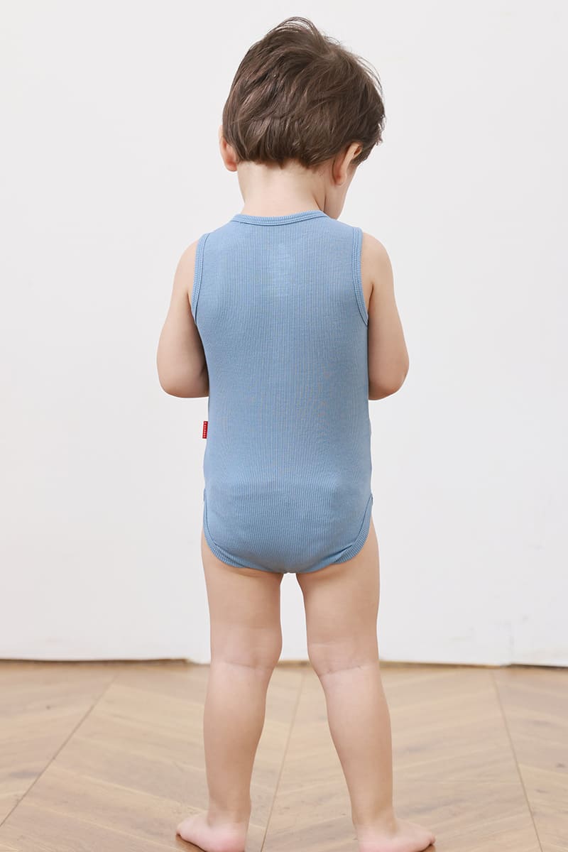 Customized Bulk Bamboo Ribbed Baby Sleeveless Bodysuits Factory-2416520352