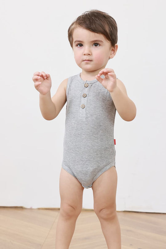 Customized Bulk Bamboo Ribbed Baby Onesies
