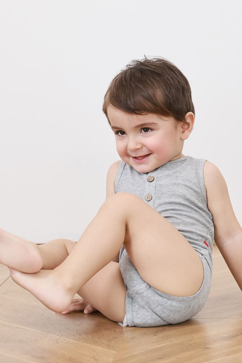 Customized Bulk Bamboo Ribbed Baby Sleeveless Bodysuits Factory-2416520352