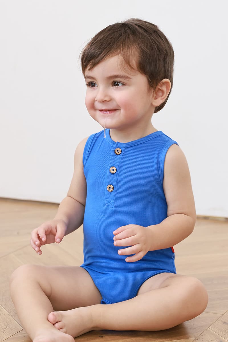 Customized Bulk Bamboo Ribbed Baby Sleeveless Bodysuits Factory-2416520352