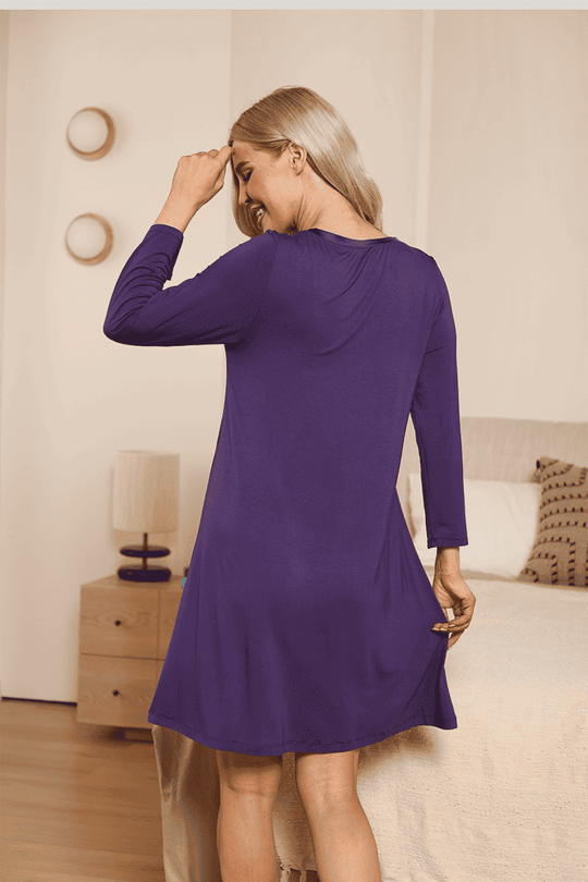Ladies' Relaxed Long-Sleeved Bamboo Nightgown