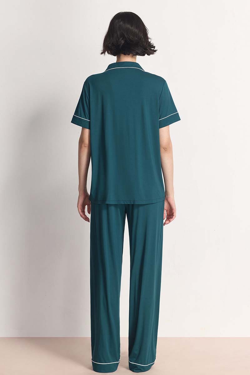 Private Label Soft Short-Sleeve Pajama Set Lyocell Nighty Supplier