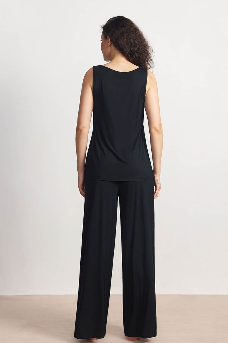 Private Label V-Neck Tank And Pants Set,Bulk Lyocell Nighty Manufacturer