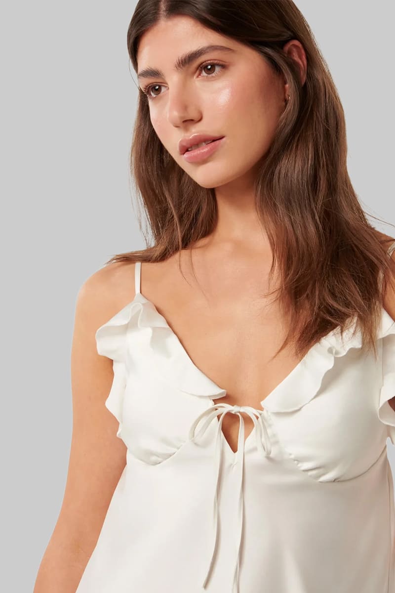 Women'S Satin Nightgown With Lace Trim Factory