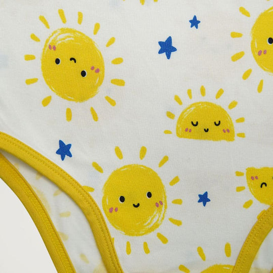 Newborn Knitted Short-Sleeved Knitted Children'S Romper, Newborn Bodysuits With Sun Pattern-2416340014