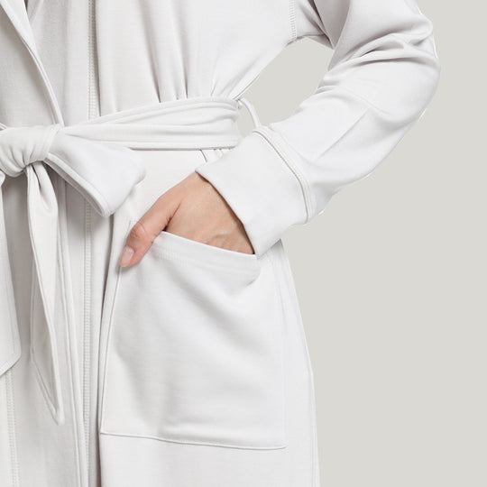 Elegant High-end Women’s Knit Bamboo Bathrobe-2311740025