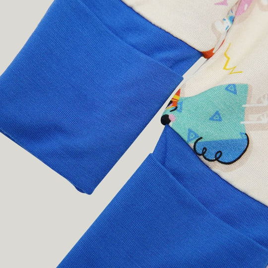 Comfortable And Breathable Baby Knitted Long-Sleeved Long Pants Sleepsuits, Zippered Jumpsuit Feetie-2316340036