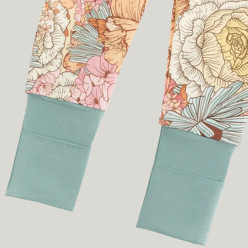 Bamboo Fiber Baby Sleepsuits Soft Skin-Friendly Breathable Floral Pattern Jumpsuit