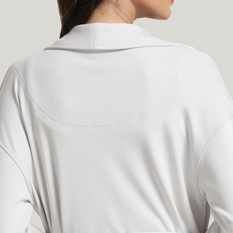 Elegant High-end Women’s Knit Bamboo Bathrobe-2311740025