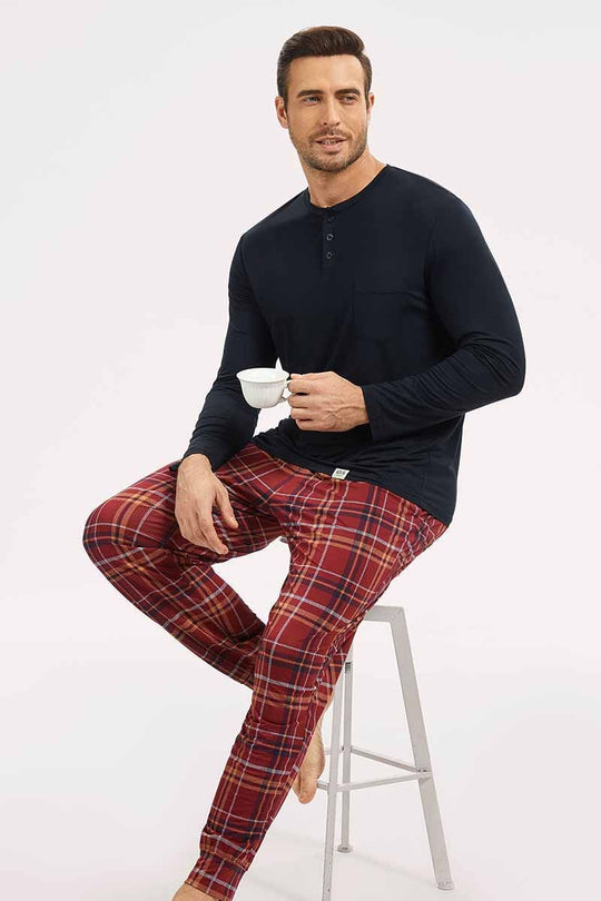 60s Sleepwear For Men Wholesale, Customized Henry Pajama Sets