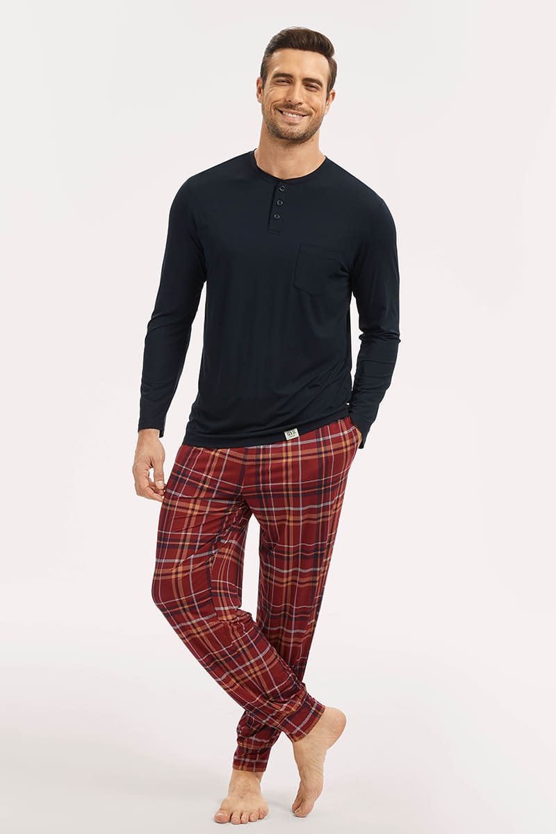 60s Sleepwear For Men Wholesale, Customized Henry Pajama Sets