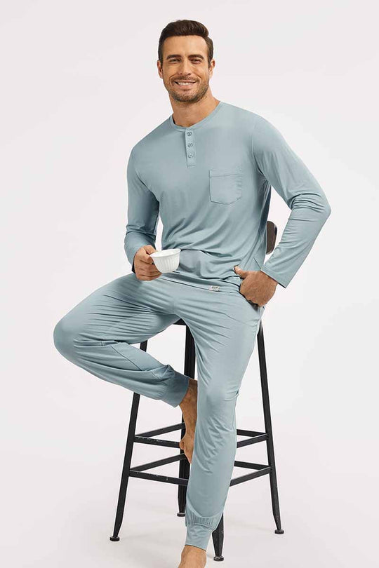60s Sleepwear For Men Wholesale , Customized Henry Pajama Sets Factory