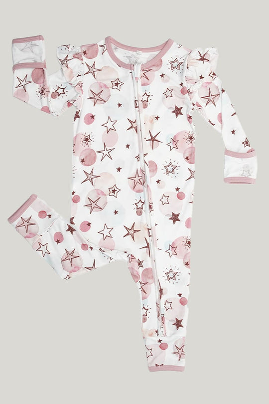 Baby Knitted Long-sleeved Trousers Sleepsuits With Covered Hands And Zipper-2416520085