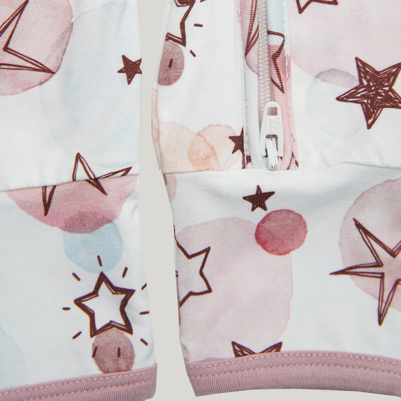 Baby Knitted Long-sleeved Trousers Sleepsuits With Covered Hands And Zipper-2416520085