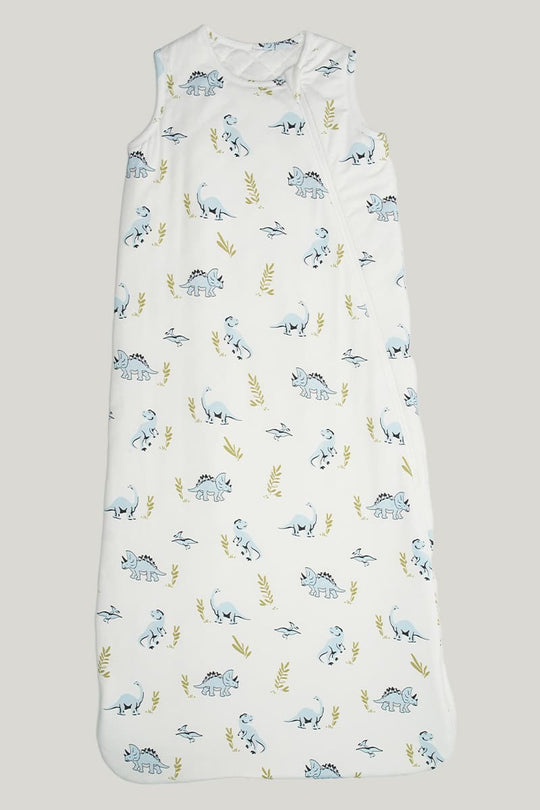 Baby Knitted Sleeveless Sleeping Bag With Double-layer Thickened Dinosaur Print-2416520064