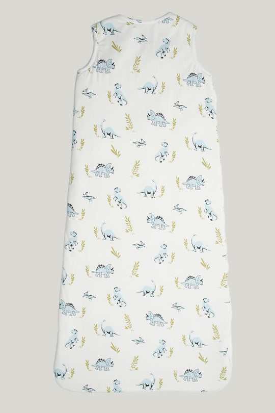 Baby Knitted Sleeveless Sleeping Bag With Double-layer Thickened Dinosaur Print-2416520064