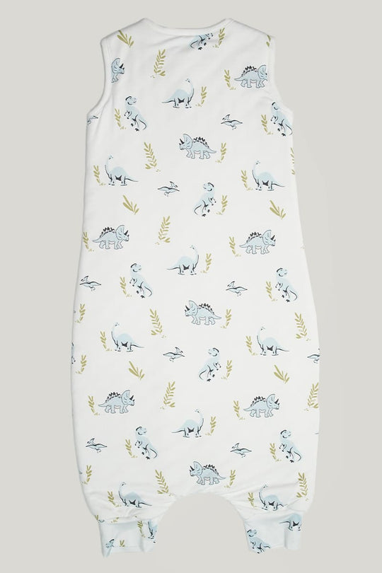 Baby Knitted Sleeveless Trousers Sleeping Bag With Double-layer Thickened Dinosaur Print-2416520065