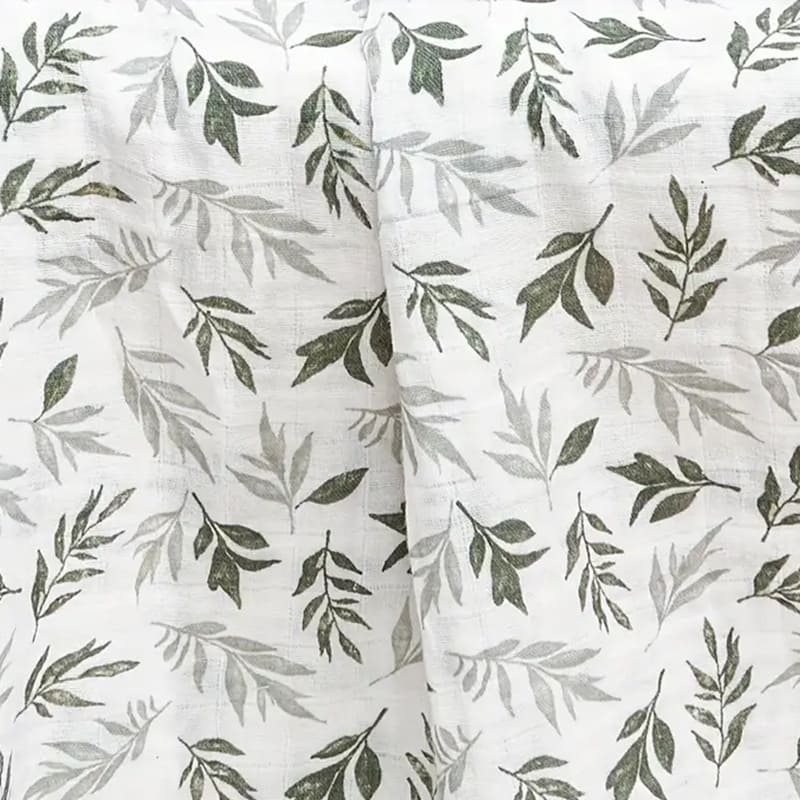 Natural 3A Antibacterial Baby Organic Cotton Blanket Muslin Wraps Customizable