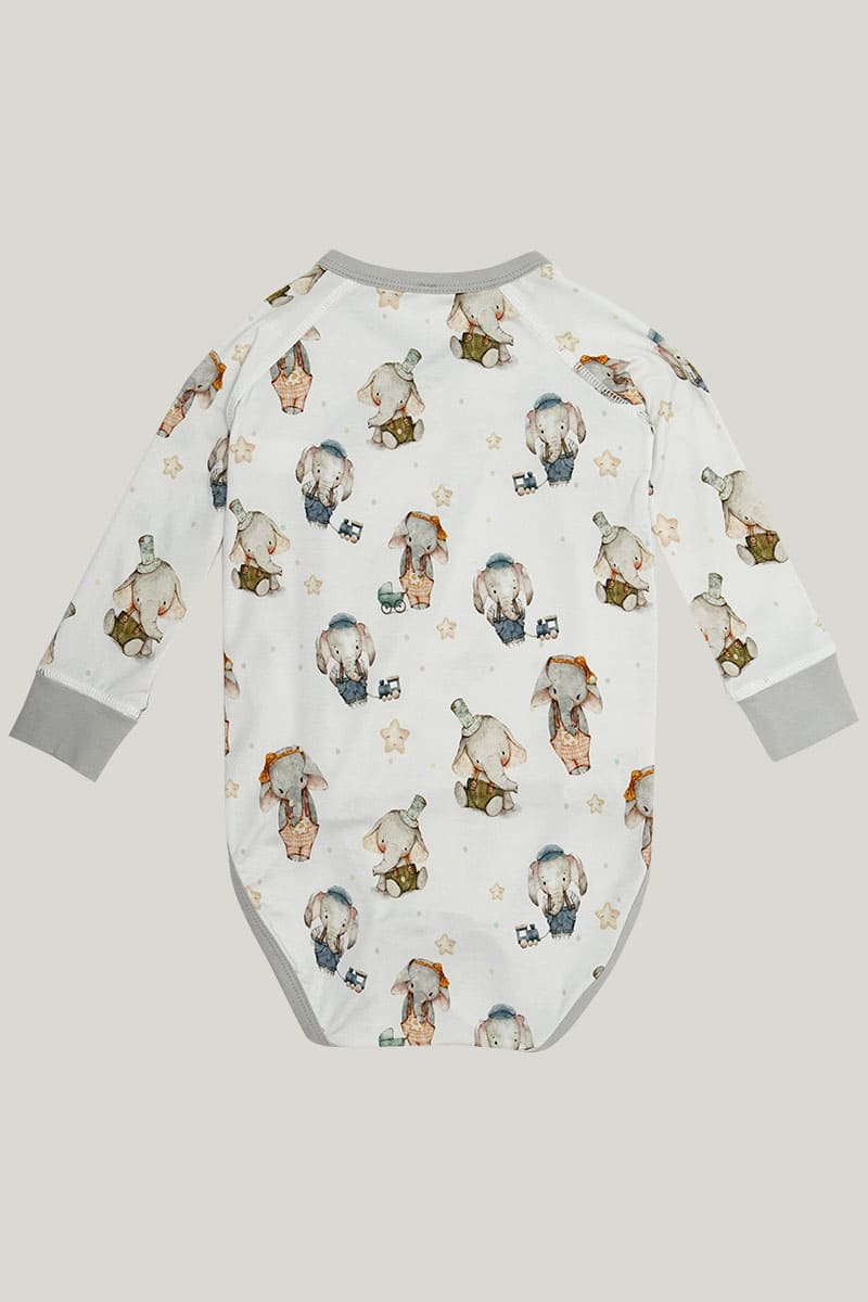 Soft Bamboo Fiber Baby Long-Sleeved Onesie, Skin-Friendly And Comfortable Solid Color Highly Elastic Newborn Romper-2315580154