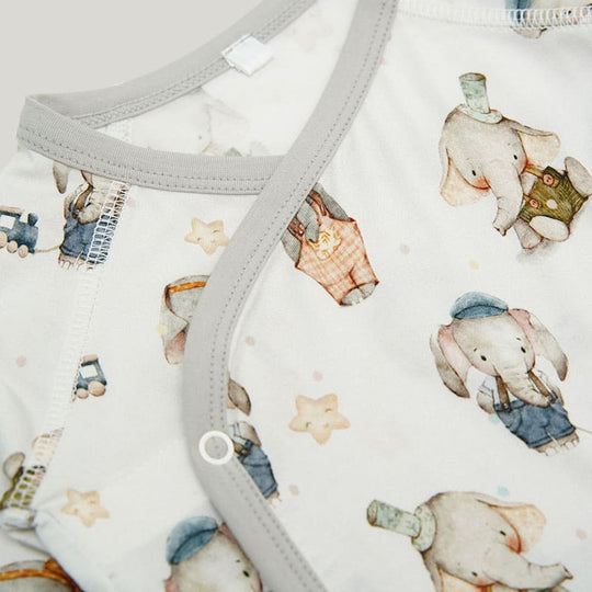 Soft Bamboo Fiber Baby Long-Sleeved Onesie, Skin-Friendly And Comfortable Solid Color Highly Elastic Newborn Romper-2315580154