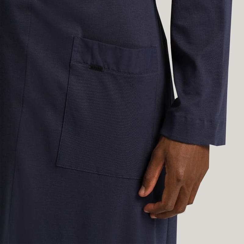Bamboo Fiber Men'S Robe With Pockets And Shawl Collar